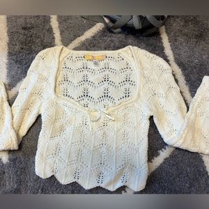 Urban Outfitters white knit long sleeve